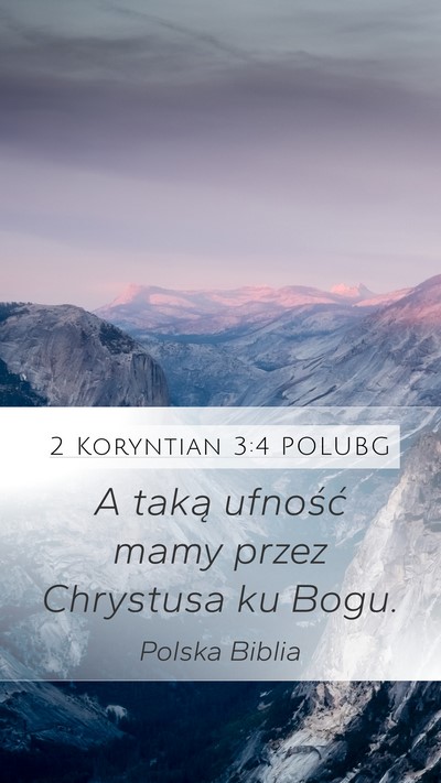 2 Koryntian 3:4 POLUBG Bible Verse Image