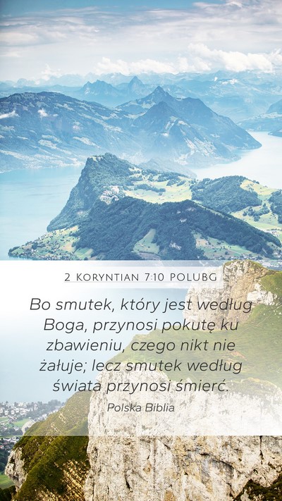 2 Koryntian 7:10 POLUBG Bible Verse Image