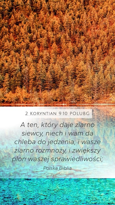 2 Koryntian 9:10 POLUBG Bible Verse Image
