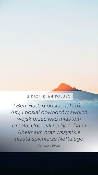 2 Kronik 16:4 POLUBG Bible Verse Image