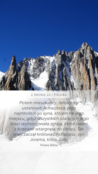 2 Kronik 22:1 POLUBG Bible Verse Image