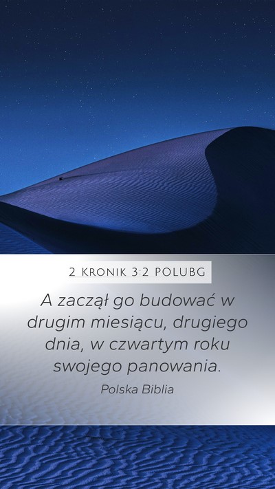 2 Kronik 3:2 POLUBG Bible Verse Image