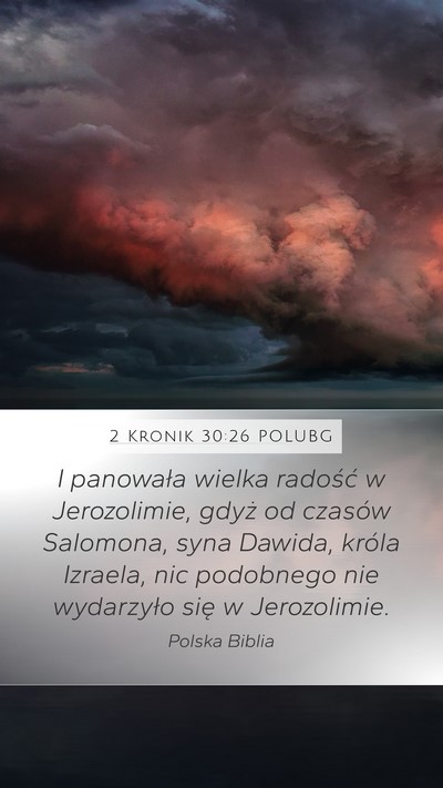 2 Kronik 30:26 POLUBG Bible Verse Image