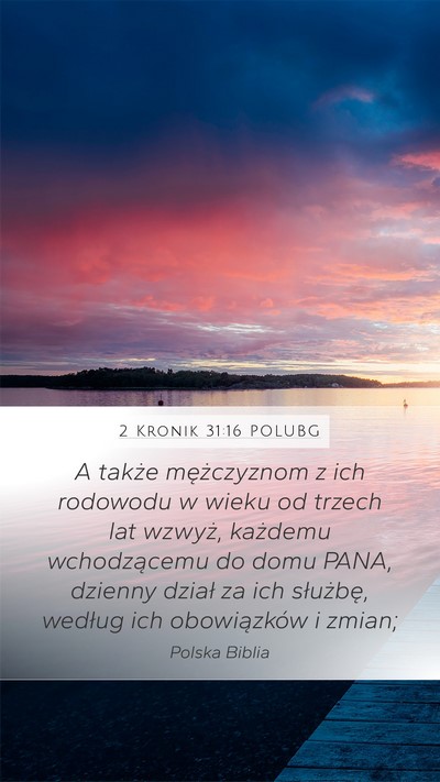 2 Kronik 31:16 POLUBG Mobile Phone Wallpaper - A także mężczyznom z ich rodowodu w wieku od - Mobile Bible Verse Wallpaper