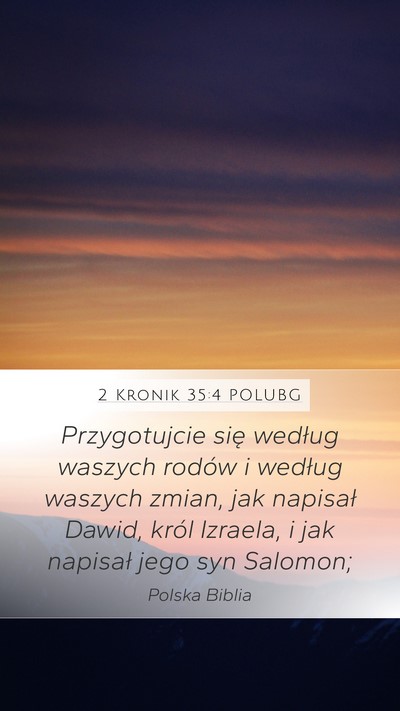 2 Kronik 35:4 POLUBG Bible Verse Image