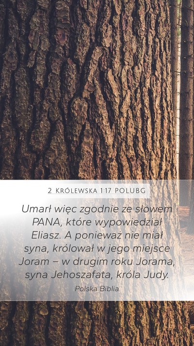 2 Królewska 1:17 POLUBG Bible Verse Image