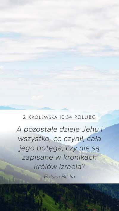 2 Królewska 10:34 POLUBG Bible Verse Image