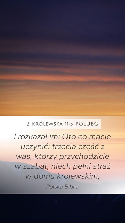 2 Królewska 11:5 POLUBG Bible Verse Image