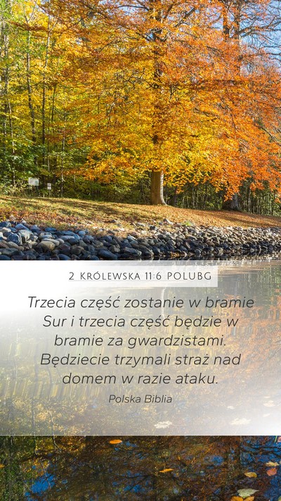 2 Królewska 11:6 POLUBG Mobile Phone Wallpaper - Trzecia część zostanie w bramie Sur i trzecia - Mobile Bible Verse Wallpaper