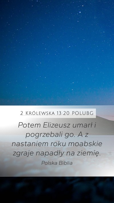 2 Królewska 13:20 POLUBG Bible Verse Image