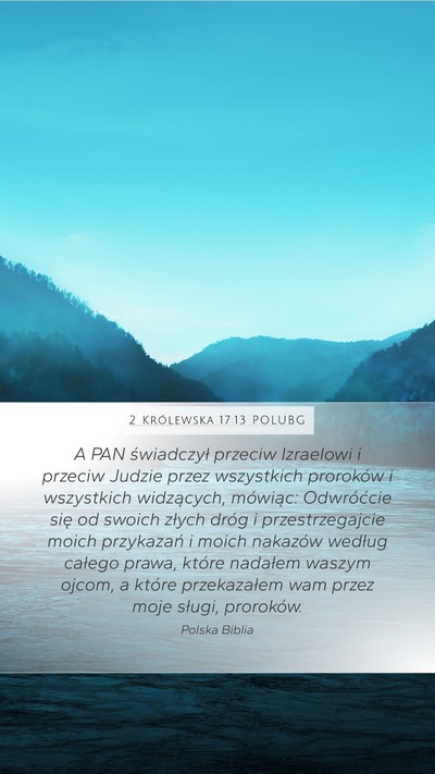 2 Królewska 17:13 POLUBG Bible Verse Image
