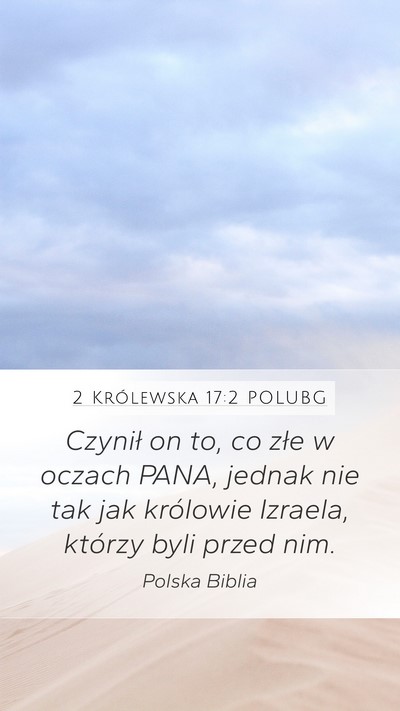 2 Królewska 17:2 POLUBG Bible Verse Image