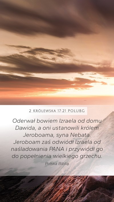 2 Królewska 17:21 POLUBG Bible Verse Image