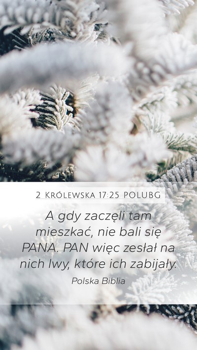 2 Królewska 17:25 POLUBG Bible Verse Image