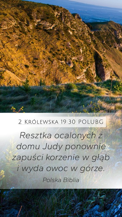 2 Królewska 19:30 POLUBG Bible Verse Image