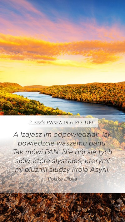 2 Królewska 19:6 POLUBG Bible Verse Image