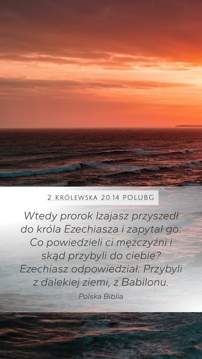 2 Królewska 20:14 POLUBG Bible Verse Image