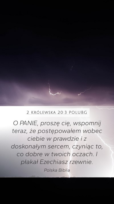 2 Królewska 20:3 POLUBG Bible Verse Image