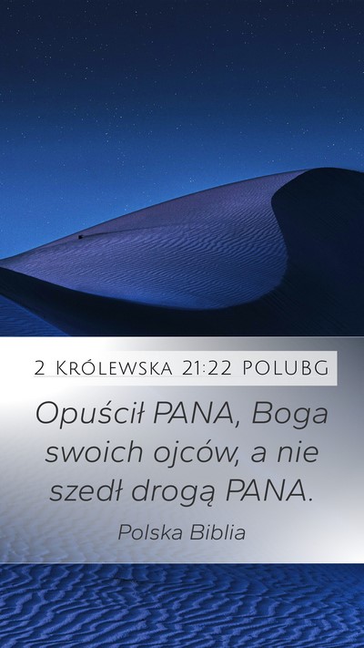2 Królewska 21:22 POLUBG Bible Verse Image