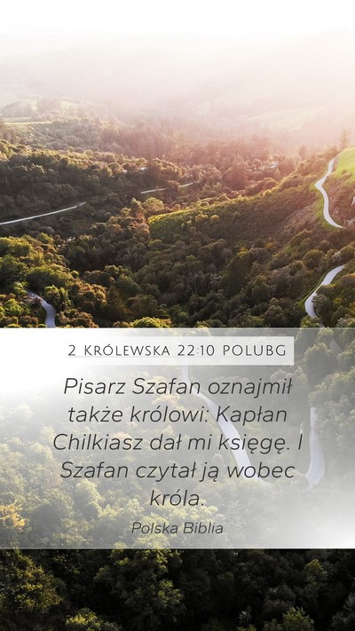 2 Królewska 22:10 POLUBG Bible Verse Image
