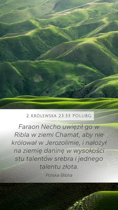 2 Królewska 23:33 POLUBG Bible Verse Image