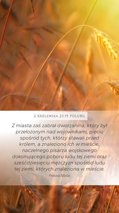 2 Królewska 25:19 POLUBG Bible Verse Image
