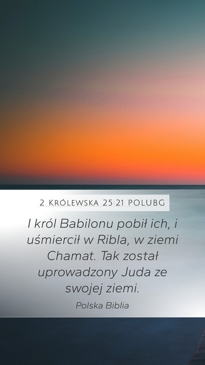 2 Królewska 25:21 POLUBG Bible Verse Image