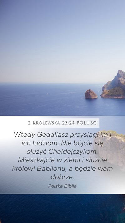 2 Królewska 25:24 POLUBG Bible Verse Image