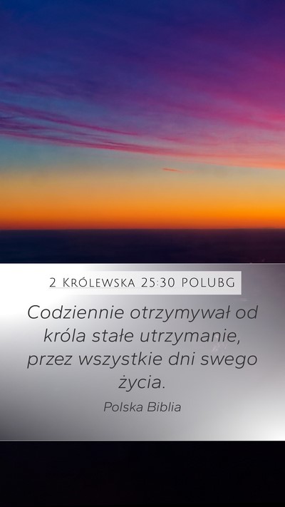 2 Królewska 25:30 POLUBG Bible Verse Image