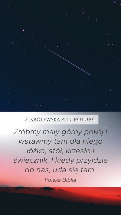 2 Królewska 4:10 POLUBG Mobile Phone Wallpaper - Zróbmy mały górny pokój i wstawmy tam dla - Mobile Bible Verse Wallpaper