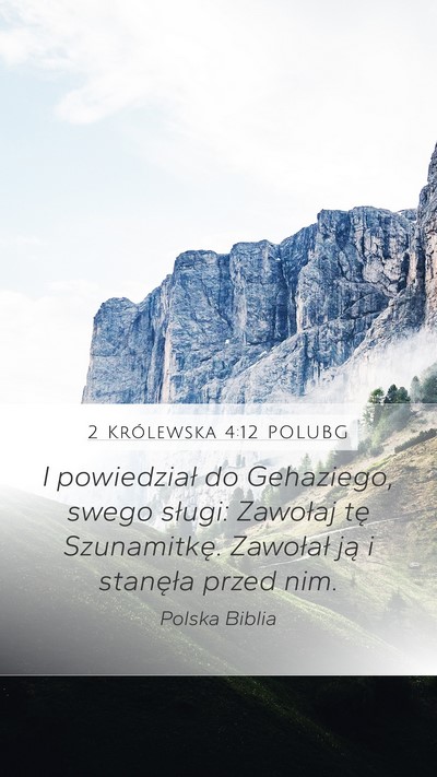2 Królewska 4:12 POLUBG Bible Verse Image