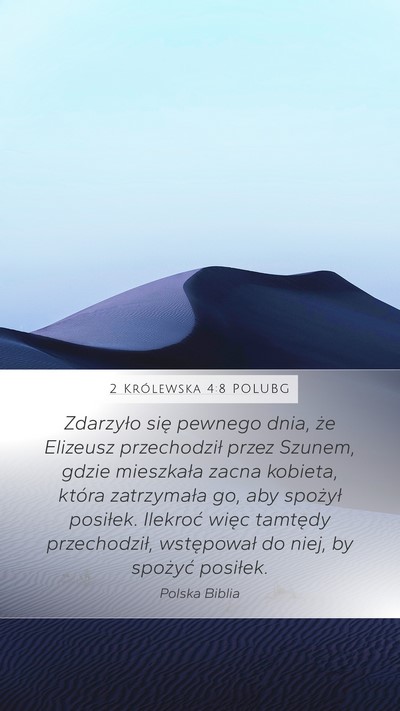 2 Królewska 4:8 POLUBG Bible Verse Image