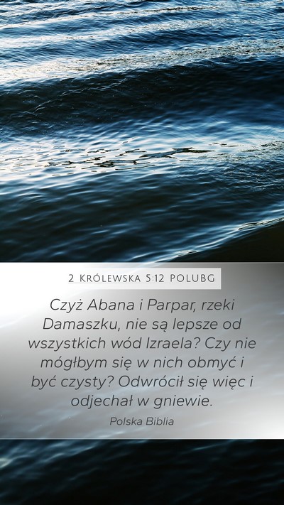 2 Królewska 5:12 POLUBG Mobile Phone Wallpaper - Czyż Abana i Parpar, rzeki Damaszku, nie są - Mobile Bible Verse Wallpaper