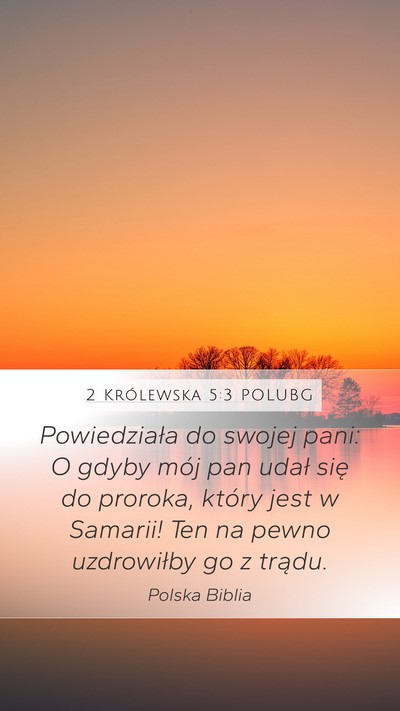 2 Królewska 5:3 POLUBG Bible Verse Image