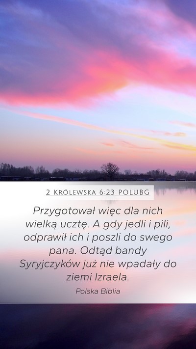 2 Królewska 6:23 POLUBG Bible Verse Image