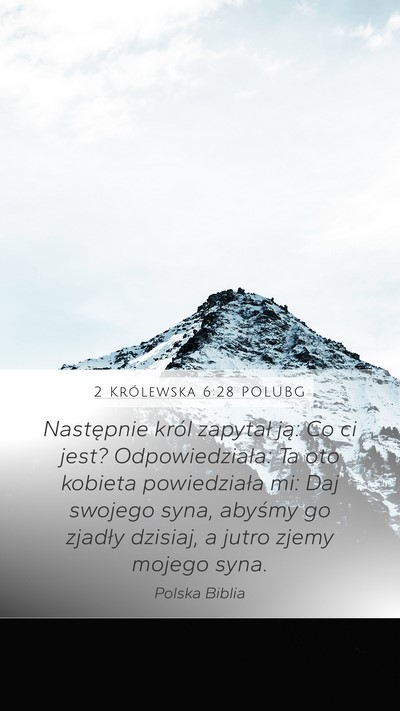 2 Królewska 6:28 POLUBG Bible Verse Image