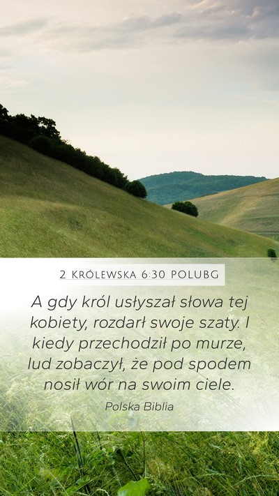2 Królewska 6:30 POLUBG Bible Verse Image