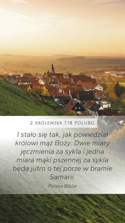 2 Królewska 7:18 POLUBG Bible Verse Image