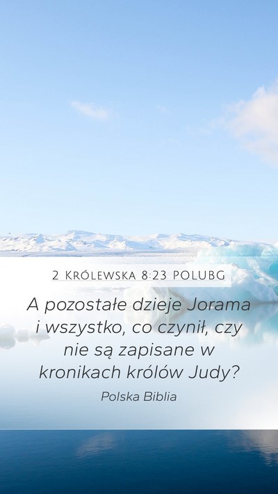 2 Królewska 8:23 POLUBG Bible Verse Image