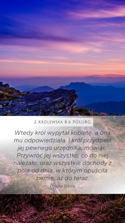 2 Królewska 8:6 POLUBG Bible Verse Image