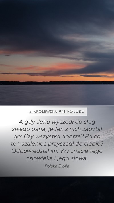 2 Królewska 9:11 POLUBG Bible Verse Image
