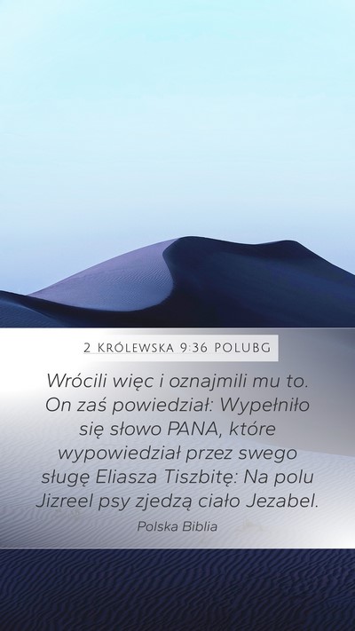 2 Królewska 9:36 POLUBG Bible Verse Image