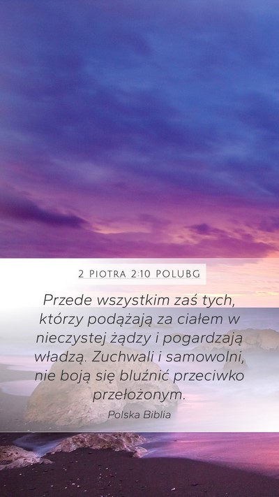 2 Piotra 2:10 POLUBG Bible Verse Image