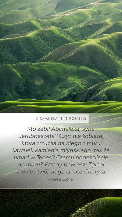 2 Samuela 11:21 POLUBG Bible Verse Image