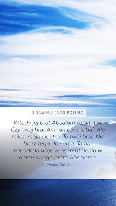 2 Samuela 13:20 POLUBG Bible Verse Image