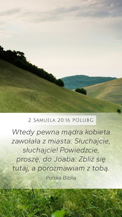 2 Samuela 20:16 POLUBG Bible Verse Image