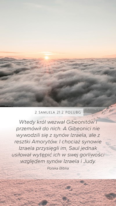 2 Samuela 21:2 POLUBG Bible Verse Image