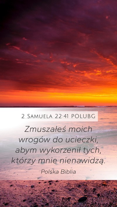 2 Samuela 22:41 POLUBG Mobile Phone Wallpaper - Zmuszałeś moich wrogów do ucieczki, abym - Mobile Bible Verse Wallpaper