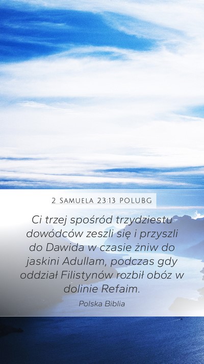 2 Samuela 23:13 POLUBG Bible Verse Image