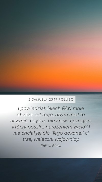 2 Samuela 23:17 POLUBG Bible Verse Image
